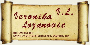 Veronika Lozanović vizit kartica